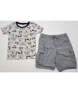 L) Boy Carter&#39;s Kid Dog T-Shirt and Cargo Shorts Size 7 - £4.74 GBP
