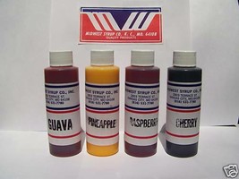 Shave Ice / Snow Cone Flavoring Concentrate- 4 bottles - vending - £12.18 GBP