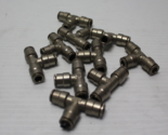 Lot of 10- 1/4&quot; Pust to connect Tubbung Union Tee Metal Used - £15.58 GBP
