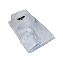 Men's Sports Shirt By Moderno Fancy Silky Satin Long Sleeves MJLS-143 White image 3