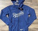 Nike Kansas City ROYALS Hooded Jacket XS Women&#39;s MLB Baseball Full Zip - £26.61 GBP