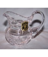 Vintage Golden Crown E &amp; R Hand-Cut Lead Mini Clear Glass Pitcher-West G... - $33.58 CAD