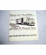 1972 Ad Allied Van Lines, Ithaca, N.Y. Keep on Truckin..with Geo. E. Tre... - $13.54 CAD