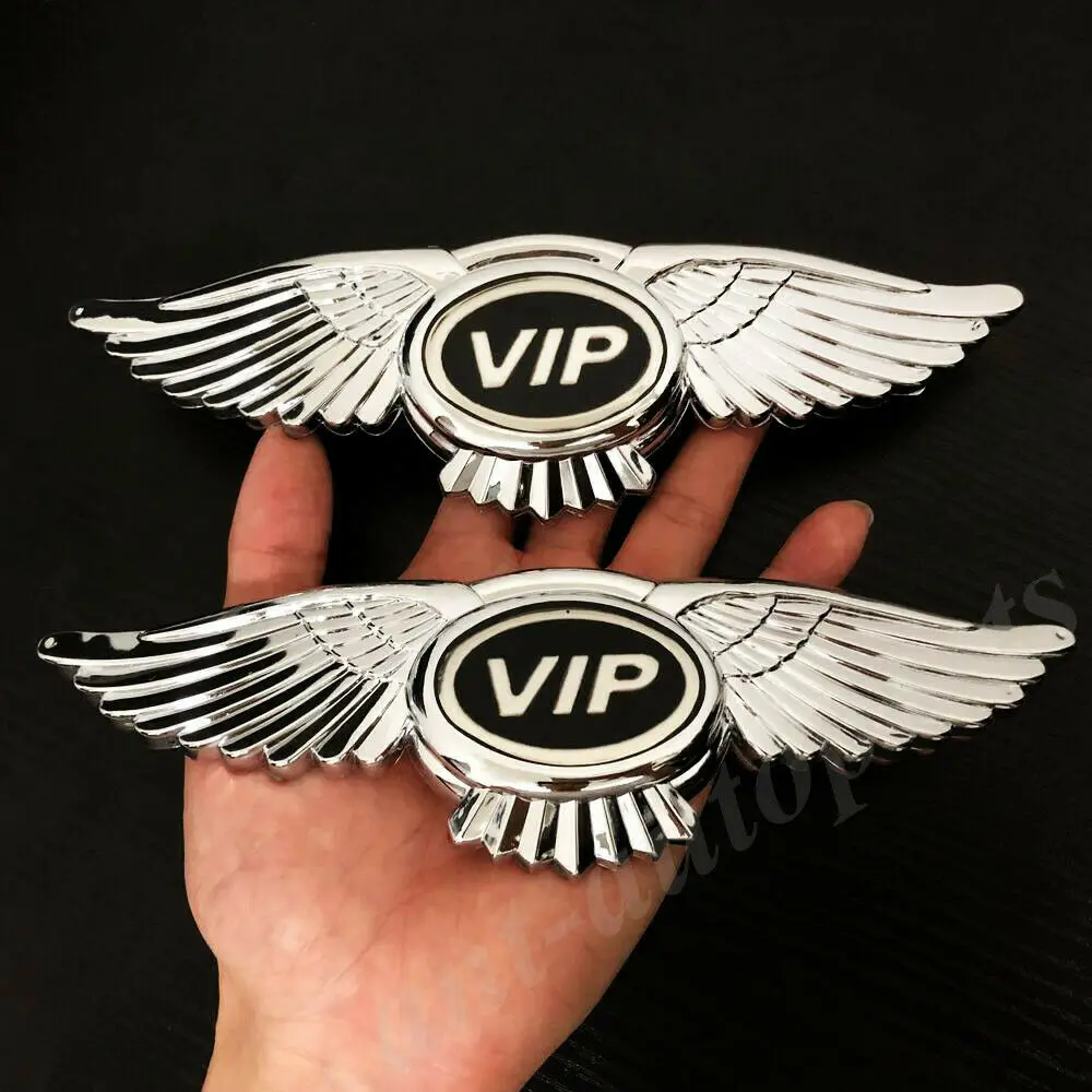 2pcs   VIP Logo Wings Car Bonnet Hood Emblem  Decal Sticker JDM - £100.64 GBP