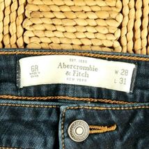 Abercrombie & Fitch Super Skinny Jeans Dark Blue Denim Pants 6R W28 L31 image 4