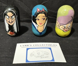 Disney Kelloggs Weeble Woobles Beanz lot of 3 Witch #49 Snow White #41 D... - £15.91 GBP