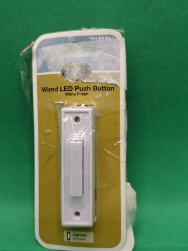hampton bay wired LED push button doorbell white - $5.93
