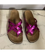 Betula Birkenstock Size 38/L7 Vinja Hot Pink Metallic Sandals - $64.35