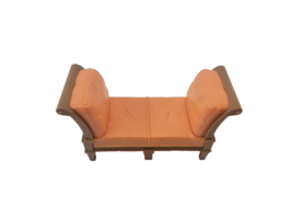 Fisher Price Loving Family Dollhouse Tan Couch Settee Love Seat Lounge Sofa - £7.76 GBP