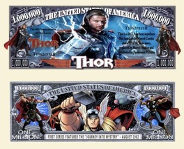 ✅ Marvel Comics Thor 100 Pack Collectible Novelty Money 1 Million Dollar Bills ✅ - £19.79 GBP