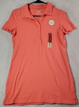 Faded Glory Polo Shirt Women Size Small Orange Cotton Short Sleeve Slit Collared - £7.50 GBP