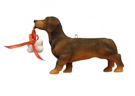Dachshund Dog Resin Christmas Holiday Ornament - $10.50