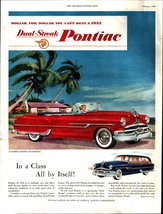 1953 Pontiac Dual-Streak MCM Vintage Print Ad Poster Man Cave Art Deco 5... - $25.98