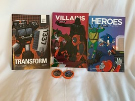 Heroes Villain Transform Issues Magazine &amp; Button Pin Loot Crate Exclusi... - £14.61 GBP