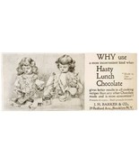Barker Hasty Lunch Hot Chocolate 1897 Advertisement Victorian Cocoa ADBN... - $376.02 MXN