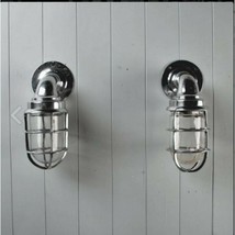 Vintage Marine Aluminum Nautical Ship Bulkhead Lights Set of 2 - $92.49