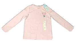Cat &amp; Jack “Candy Cane Heart” Long Sleeve Girls Size S (6-6) - £4.60 GBP