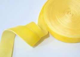  1 inch / 25mm width-  5 yds - 15 yds Lemon yellow Velvet Ribbon W47 - $7.99+