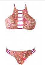 Vintage boho cut out Caged  bikini NWOT XL NEW - $9.89