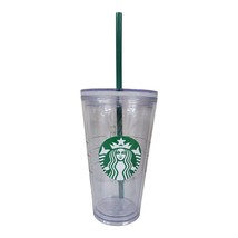 starbucks 16 oz cold cup tumbler clear with mermaid logo 2019 - £15.14 GBP