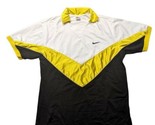 Vintage 90&#39;s Nike White Black Gold Collared Satin Jersey Size X-Large V-... - £25.29 GBP