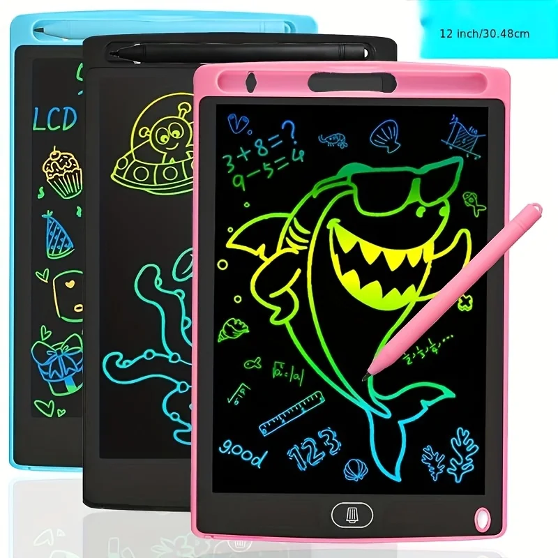 12 Inch Electronic Drawing Board, Writing Tablet For Kids, Colorful Screen - £10.25 GBP+