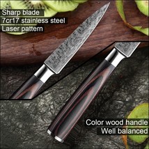 3.5&#39; inch Kitchen Knife Stainless Steel High Carbon Damascus Chef Paring... - £17.68 GBP