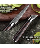 3.5&#39; inch Kitchen Knife Stainless Steel High Carbon Damascus Chef Paring... - £17.64 GBP