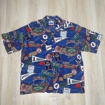 Reyn Spooner Sports Mens California Anaheim Angels Button Up Shirt  Size XL - £42.00 GBP