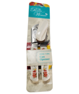 The Pioneer Woman Vintage Floral Can Opener SS printed white handles 7.5&quot;L - $17.29