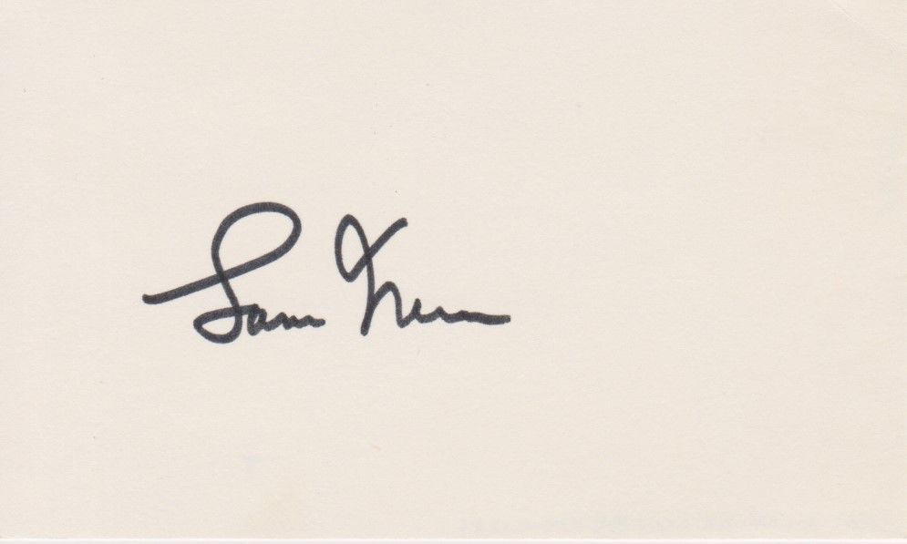 Sam Nunn Signed Autographed Vintage 3x5 Index Card - $15.00