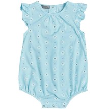 Petit Confection girls&#39; daisy jersey romper Aqua - $46.10 CAD