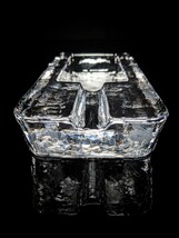 Heavy clear cigar ashtray NIB. Measures 7.5" L x 3.5" W x 1.5" H image 7