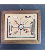 Vintage Native American Sand Painting Earth Art Shalako NM Creation Story - €64,36 EUR