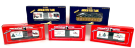 American Flyer Christmas Boxcars Train Lot of 5 1994 1995 1996 1997 1998 S Gauge - £93.41 GBP