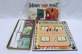 ORIGINAL Vintage 1956 Ed-U-Cards Johnny Can Read Educational Board Game   - $34.64