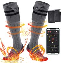 Heated Socks Rechargeable Foot Warmer With App Control For Outdoor Sports - £47.01 GBP
