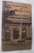 1940 VINTAGE GLEASON WORKS EMPLOYEE MANUAL ROCHESTER NY - $15.83