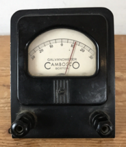 Vintage Antique Cambosco Boston Black Enamel Metal Galvanometer - £125.80 GBP