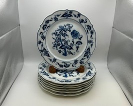 Set of 7 BLUE DANUBE Salad Plates Made in Japan Ribbon Backstamp - £97.16 GBP