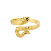 Adjustable Snake Rings For Women Stainless Steel Male Gold Silver Finger... - £19.98 GBP