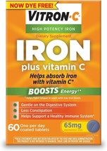 Vitron-C High Potency Iron Supplement with Vitamin C, Pack of 3 (180 Cou... - $74.99