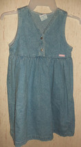 EXCELLENT GIRLS OSHKOSH B&#39;gosh BLUE JEAN JUMPER DRESS  SIZE 6X - £18.37 GBP