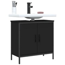 Bathroom Sink Cabinet Black Engineered wood Medium - $2,570.01 MXN