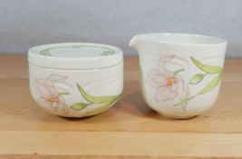 Johnson Brothers Celebrity Creamer &amp; Sugar Bowl with Lid Made In England Vintage - £32.47 GBP