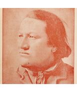 1891 Chief John Grass Red Plate Print Victorian Indian Wars History Anti... - $29.99