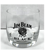 Jim Beam Black  8 oz Rocks Glass  Drink Smart  Black Label - £15.57 GBP