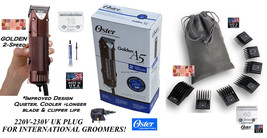 Oster A5 Golden 2 Speed 220V–230V Clipper Kit&amp;Cryogen X 10&amp;40 BLADE&amp;7 Pc Comb Set - £234.54 GBP