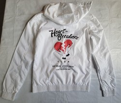 A-Lab Heartbreakers Club Women XS White Windbreaker Skateboard Streetwea... - $19.79