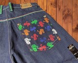 Vtg NWT Sz 34 Koman Denim Blue Jeans Shorts Embellished Pockets Y2K Hip Hop - £36.31 GBP